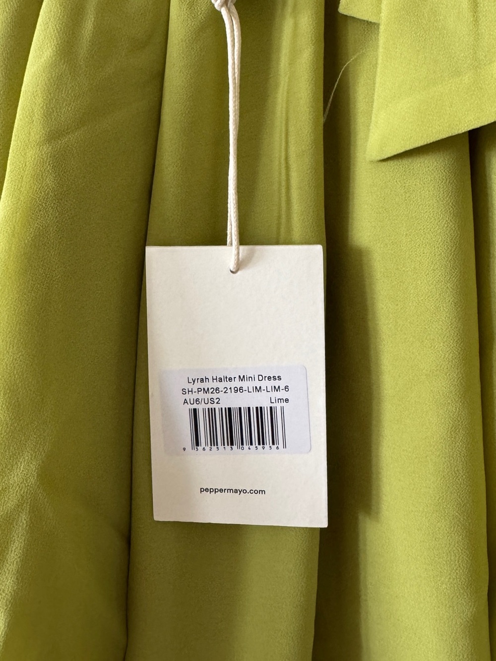 Peppermayo Lime Halter Mini Dress - Picture 8 of 8